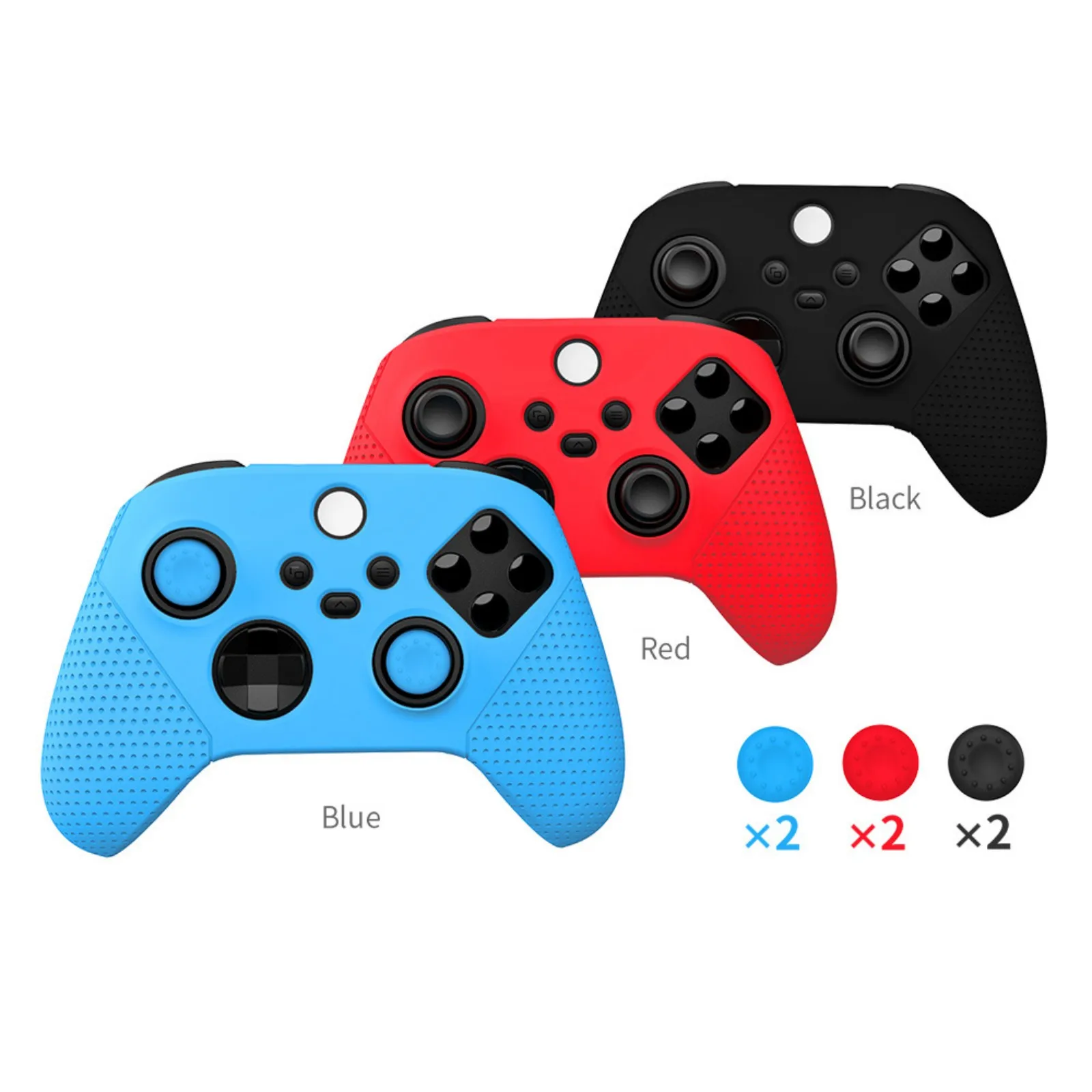 

1pc Upgrades Silicone Skin Comfort Grips Silicone Protector Sweatproof Controller Sleeve Gaming Accessory Suitable for Game