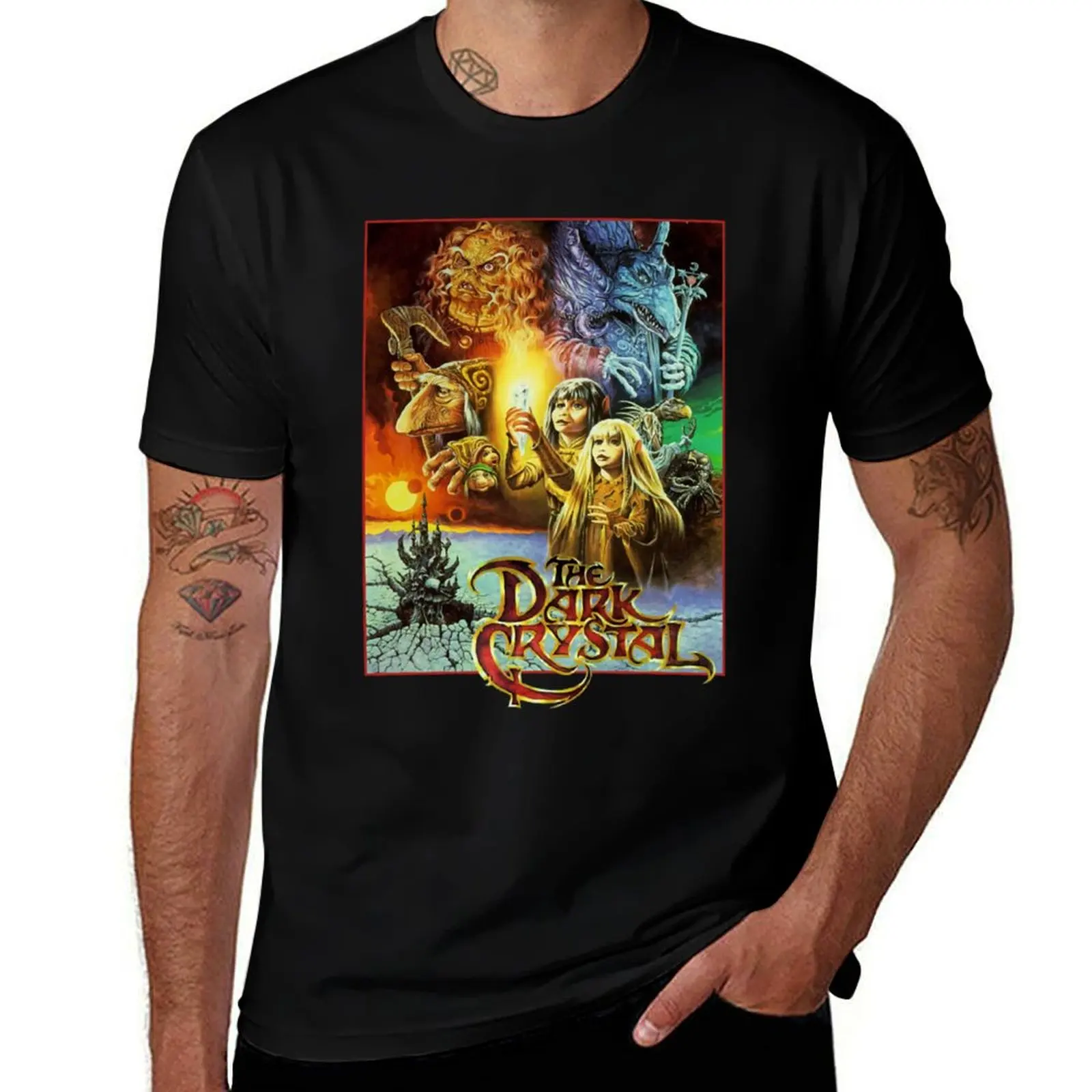 

Dark movie Crystal [1982] BK (4) T-Shirt Gym Exercise Short Sleeve T-Shirt