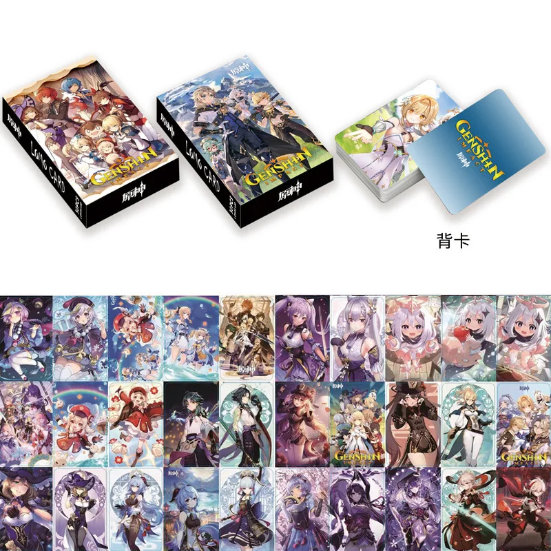 30pcs Genshin Sumeru Lomo Cards Double-sided Anime Card Game With Postcards Box Photo Card Collection Decoration Gift