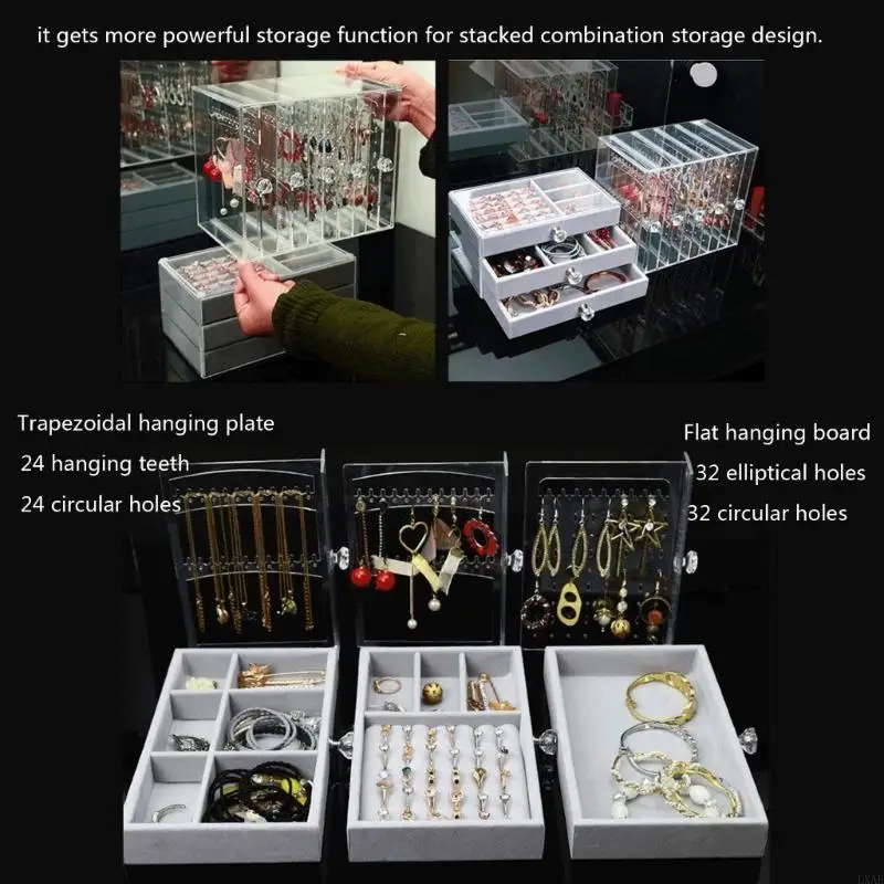 

Durable Jewelry Display Stand Transparent Jewelry Storage Box Jewellery Holder