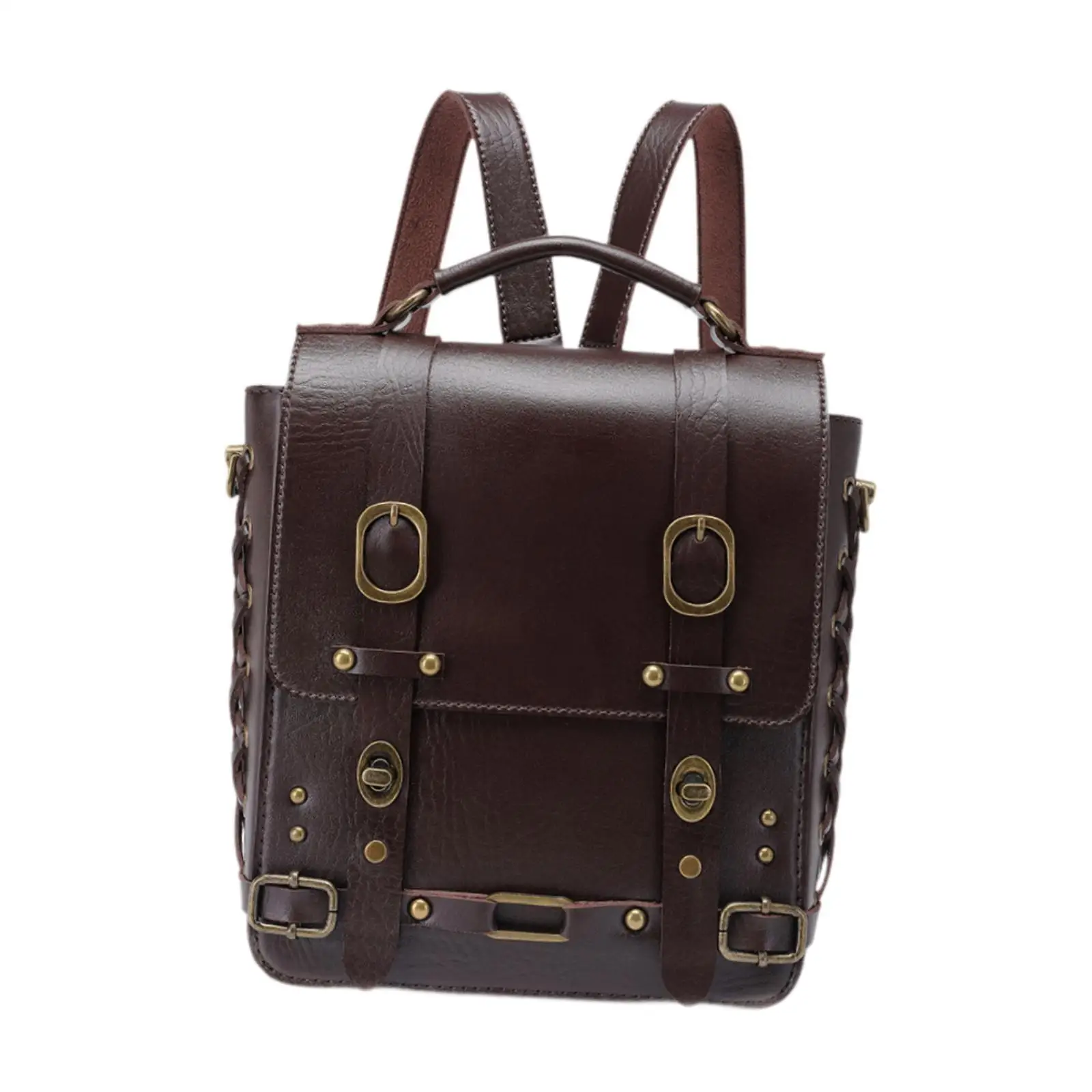 

PU Leather Backpack for Women Vintage Design Travel Portable Crossbody Bag