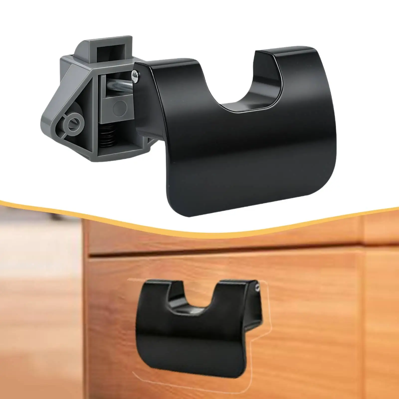 RV Handle Lock Heavy Duty Cabinet Push Knob Locking Trailer Accessories Easy Installation for Home Yacht