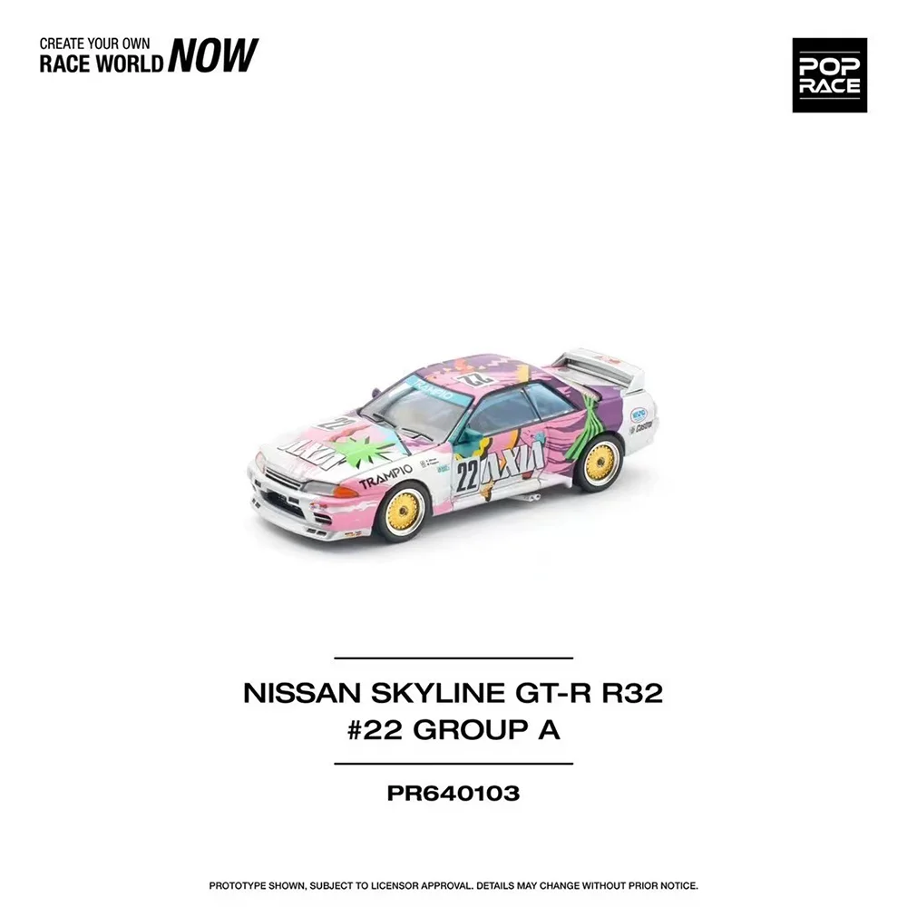 POP Race 1:64 SIMON'S GARAGE Otwarty Model Auta NISSAN SKYLINE GT-R R32 STAGEA R34 Odlew Metalowy Premium Model Pojazdu Kolekcjonerski
