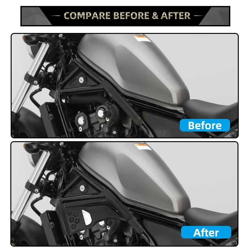 Motorcycle Accessories Fairing Guard Case Cover Eenine Side Upper Frame For Honda Rebel CMX 300 500 2017-2022