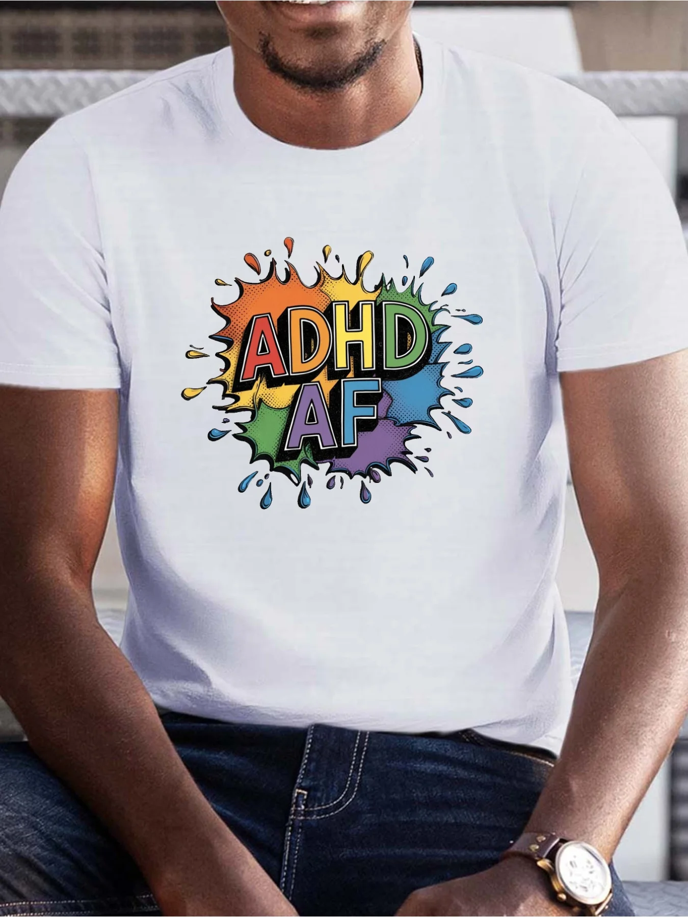 Vibrant Gradient Graphic Print Short Sleeve Tees For Plus Size Men, Perfect For Summer Casual Wear, Designed For Big And Tall In