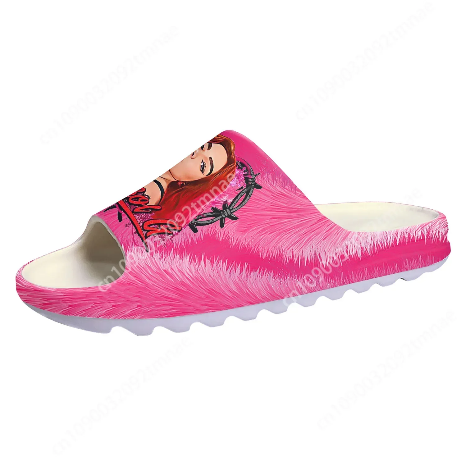 

Karol G Singer Printed Soft Sole Sllipers Home Clogs Water Shoes Mens Womens Teenager Bathroom Beach Customize on Shit Sandals