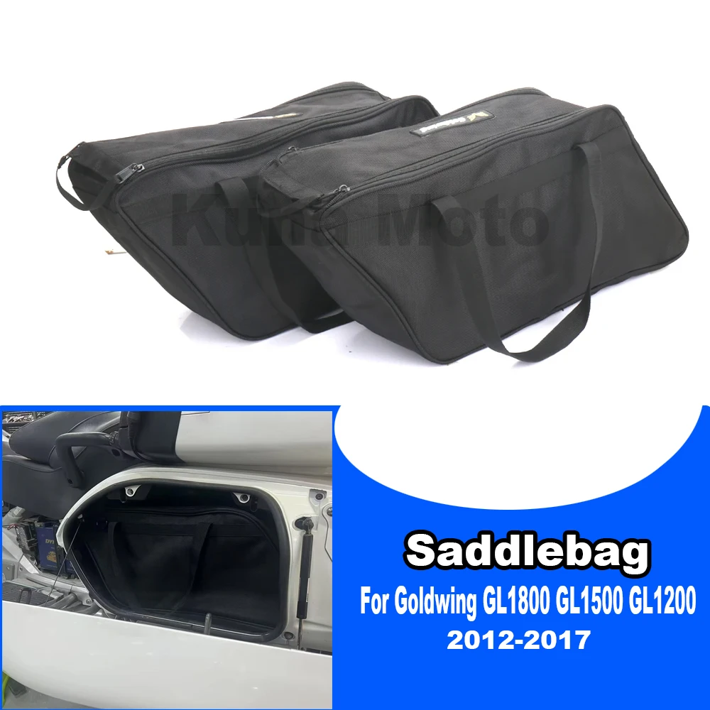 

Motorcycle Luggage Inner Liner Bag Side Case Saddle Black bags Fit For Honda Goldwing GL1800 GL1500 GL1200 2012-2017