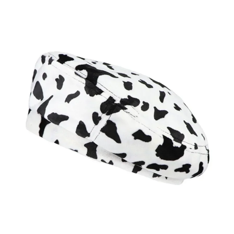 

Cow Pattern Spring Autumn Fashion New Beret Girl Painter Hat Peaked Cap One Size Zebra Pattern Women Hat