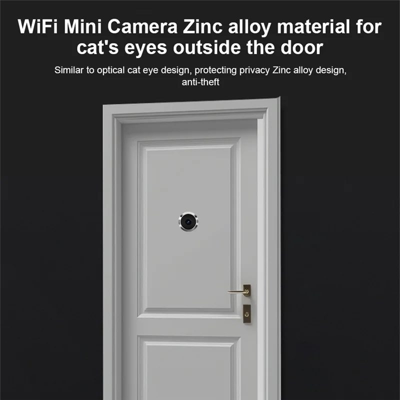 -A12R Tuya Wifi 2MP Mini Digital Peephole Eye Viewer PIR Motion Detection Campainha Câmera de porta com tela de 4,3 polegadas