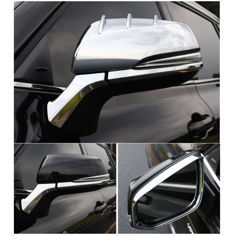 

Suitable For Toyota 2022 Highlander Rearview Mirror Cover Rearview Mirror Rain Eyebrow + Trim, Rearview Mirror Cover