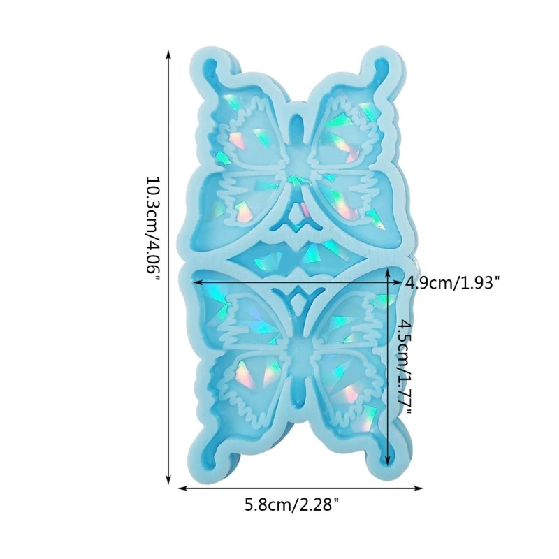 Cetakan Silikon Resin Holografik Cetakan Gantungan Kunci Resin Cetakan Pengecoran Perhiasan DIY