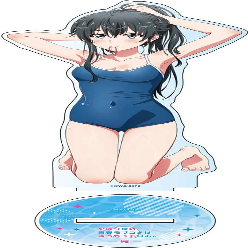 Charm Anime Fans Gifts My Teen Romantic Comedy Snafu Climax HD Figures Seaside Bikini Acrylic Stand Totsuka Ornament About 15cm