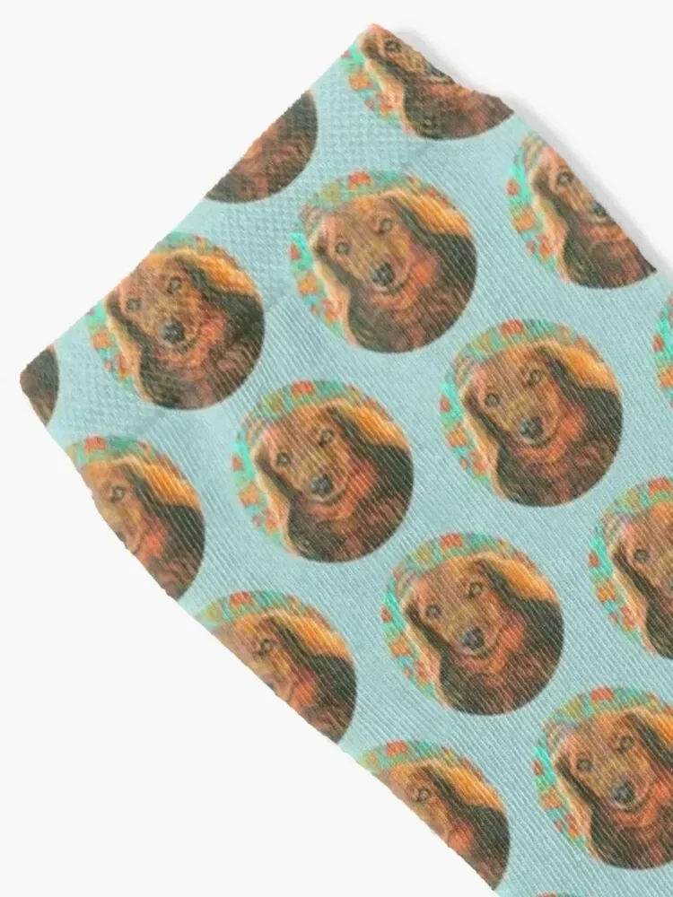 Loverly meias de dachshund de cabelos compridos esportes personalizados correr antiderrapante futebol presente de natal meias menina masculina