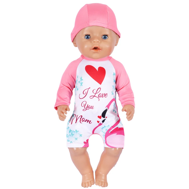 17 18 Inch Doll Clothes Swimsuit for 43cm Dolls Born Rompers Suit for Babies Birthday Festival Gift 18 Inch Summer Doll Clothing