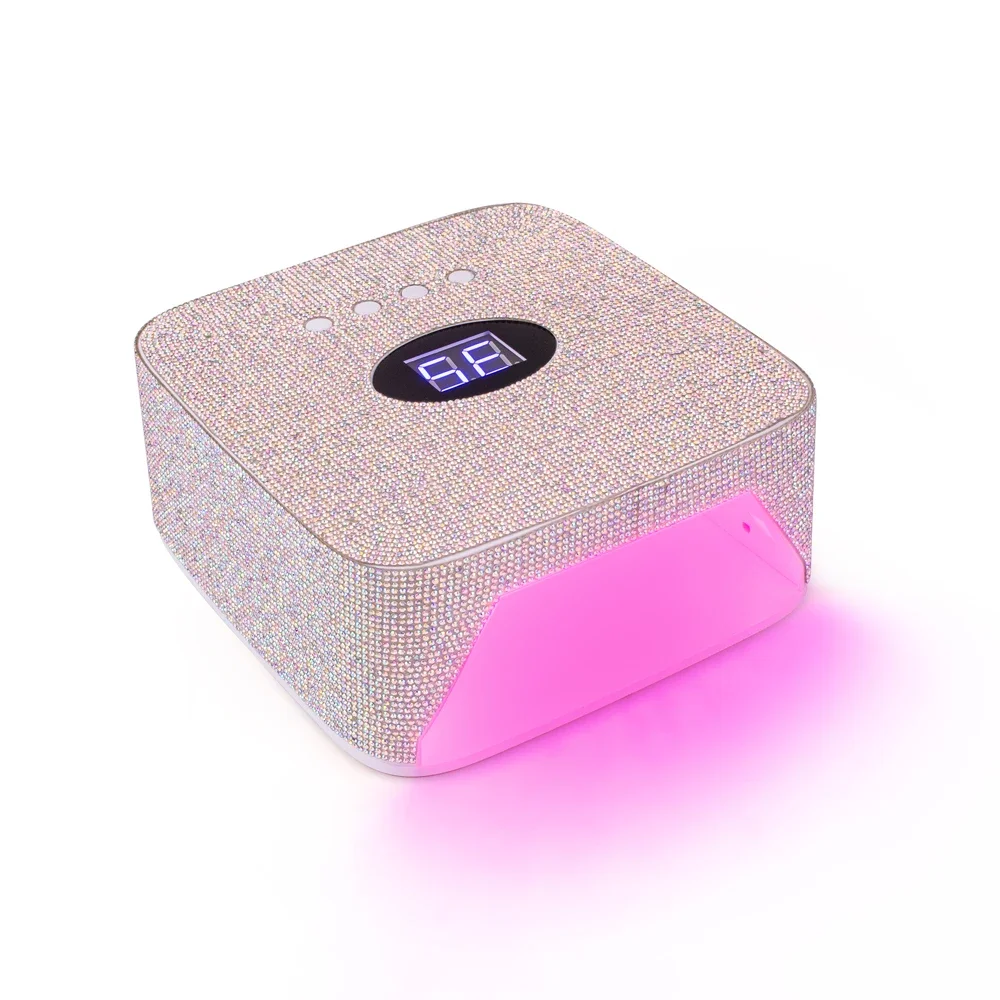 99% girls are looking for this Beautiful Bling Rhinestones Diamond 48W Cordless Gel UV LED Nail lamp machine