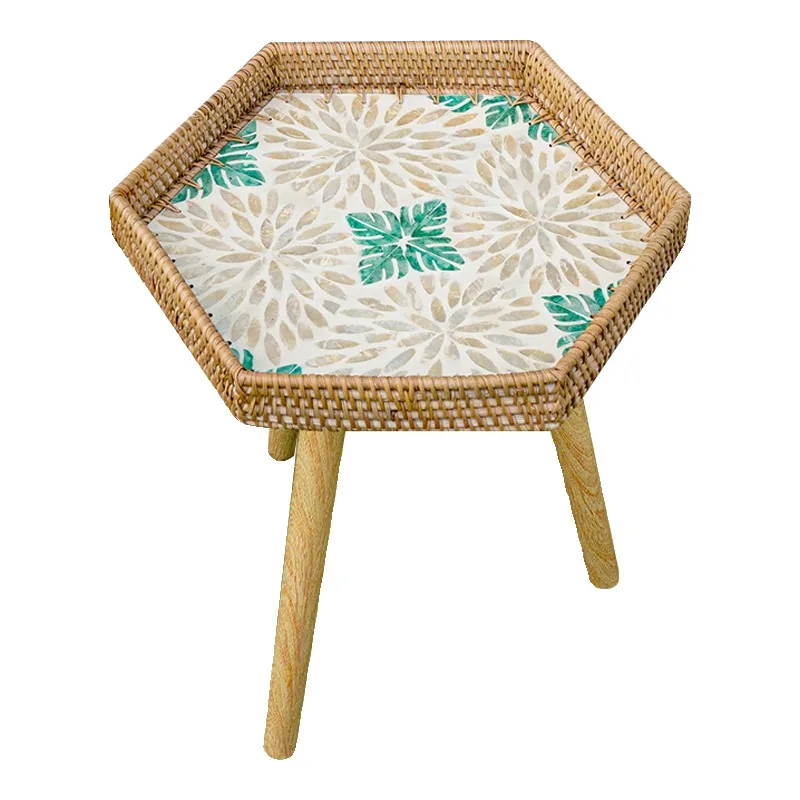 

Coffee table American bay window small table low table household flower pot tray sofa small side table