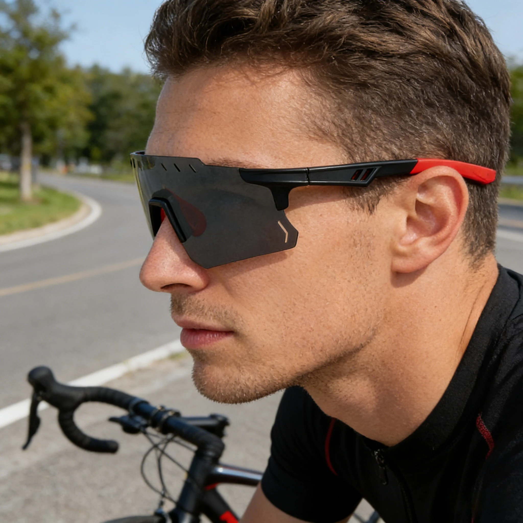 

Ультралегкие поляризованные спортивные очки без оправы - ветрозащитные велосипедные очки с защитой от УФ400 для активного отдыха на природе