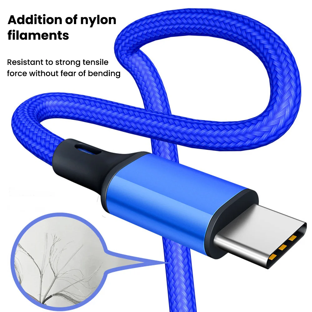 0.25M Short Cable Micro USB Cables Type c Data Cord Fast Charging Portable Wire for Power Bank iPhone 15 Samsung Android Phone