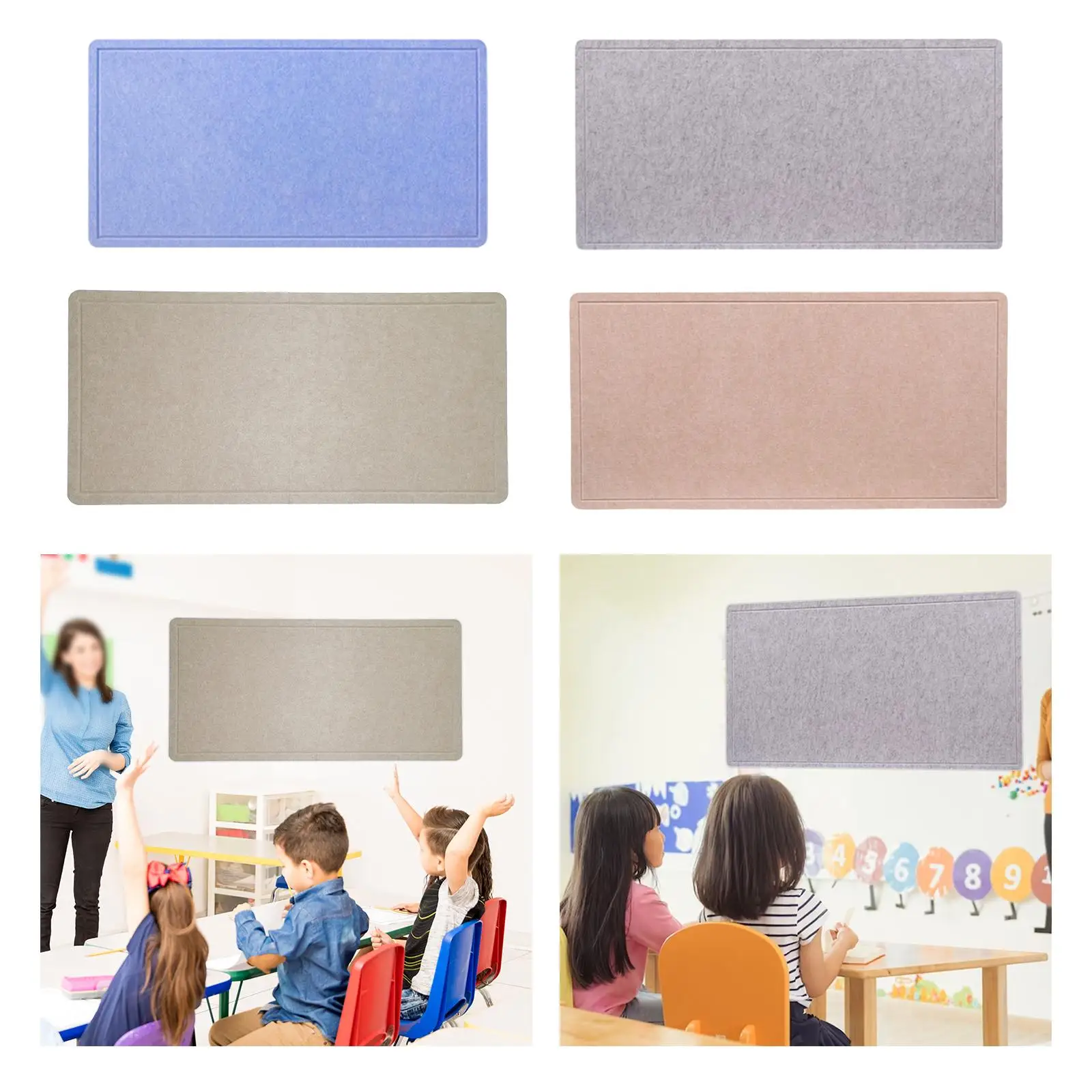 Bulletin Board 24inchx47inch Keepsakes Scratch Resistant Notes Portable Felt