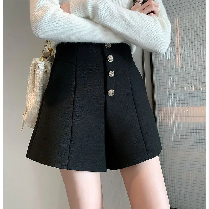 Hohe Taille, A-Linie, weites Bein, Anzugshorts, Damen, Frühling 2026, schlankmachend, modische Stiefelhose, Oberbekleidung, lange Beinverlängerung, TT951