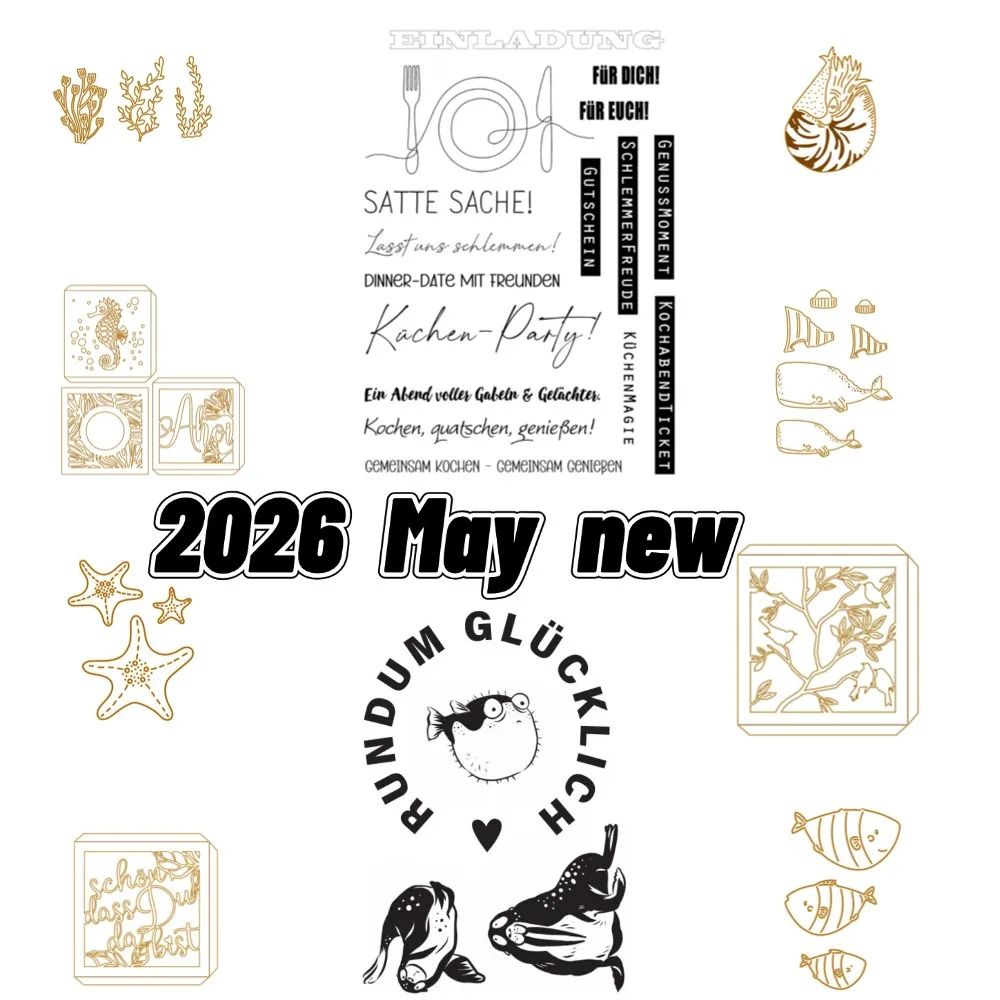 

Hedgehog Animal Series 2026 new Metal Cutting Die And Stamps Scrapbooking Background DIY Decoration Craft Embossing Stencil