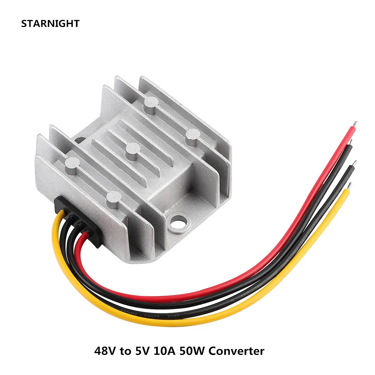 

48V to 5V 10A 50W Transformer Voltage Regulator DC DC Converter Waterproof LED Solar Car Power Supply Step Down Buck Module