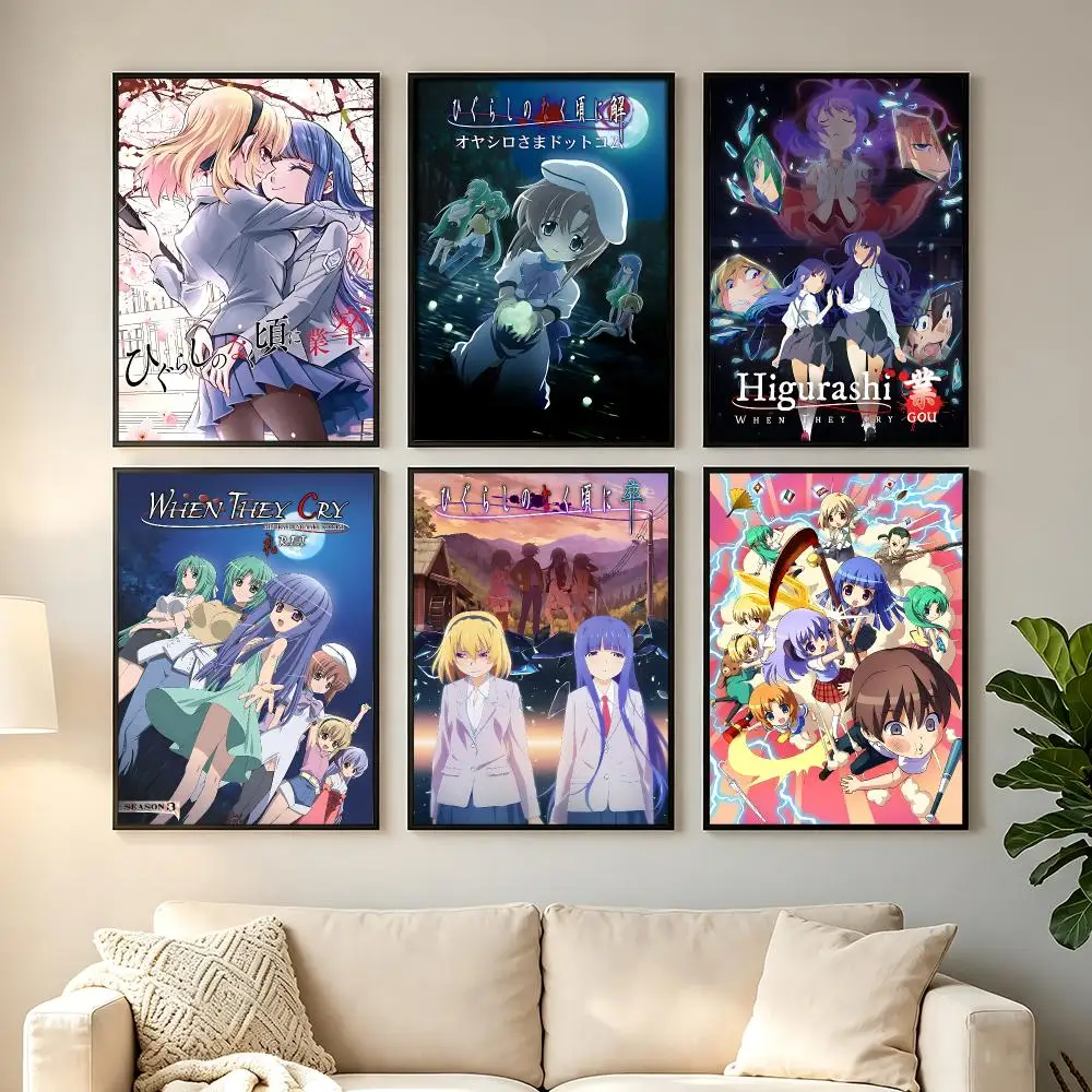 anime Higurashi Sotsu Poster Poster HD Printing Comfortable and Fresh Style Wall Art Home Decor Living Room Cafe Gift
