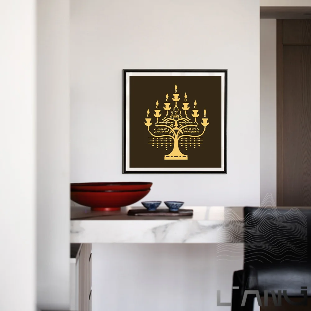 Judaica pattern Religious beliefs Art canvas poster Home wall Living Room Bedroom decorative painting Original custom size