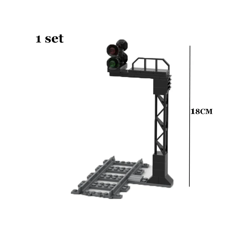 Piezas de tren de ciudad, bloques de construcción de vías, estación de tren, modelo de tope de ferrocarril, rieles rectos y curvos, juguetes MOC