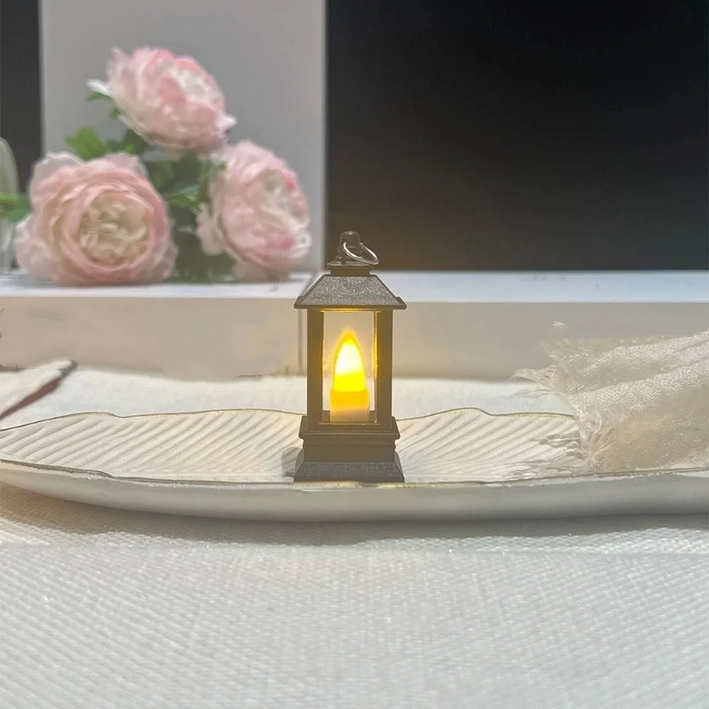 Retro LED Electronic Candle Light Creative Warm Light Mini Square Night Lights Battery-Operated with Hook LED Atmosphere Lamp