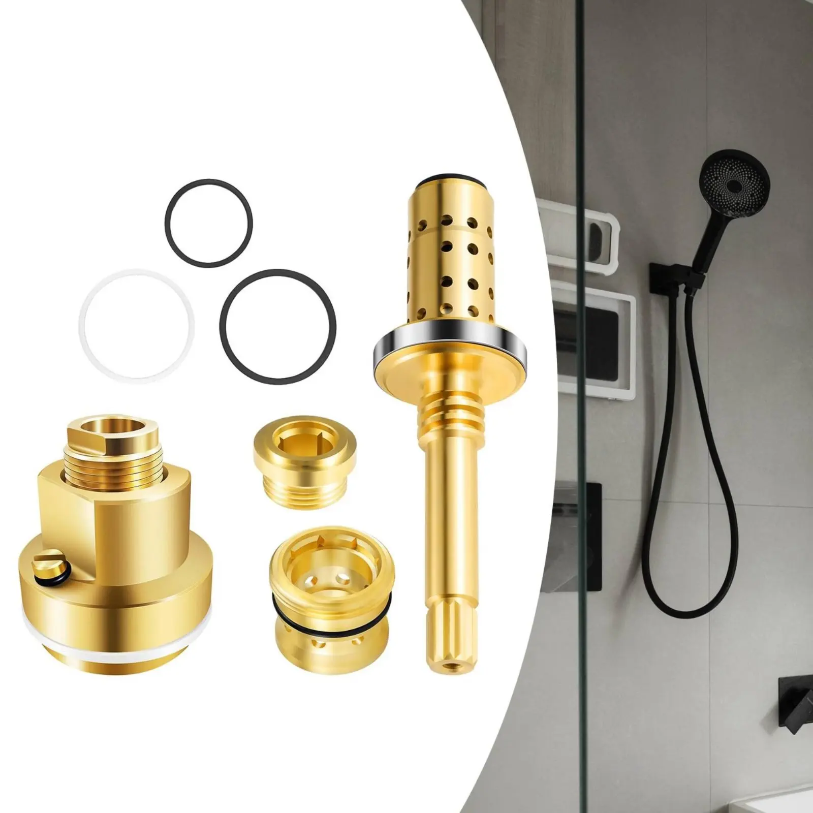 

Symmons Shower Valve Rebuild Kit Corrosion Resistant Shower Valve Rebuild Kit Bathroom Hardware for Plumbers