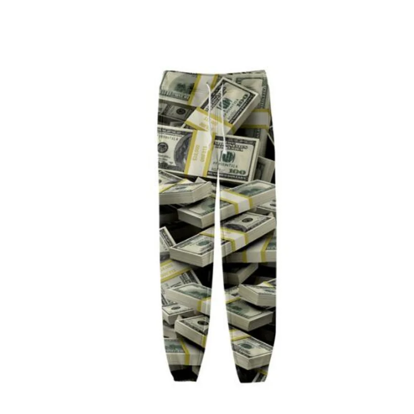 3D US Dollar Money Sweat Pants Joggers Pants Casual Trousers Men/Women Harajuku Hip Hop Sweatpants Pantalon Homme Streetwear