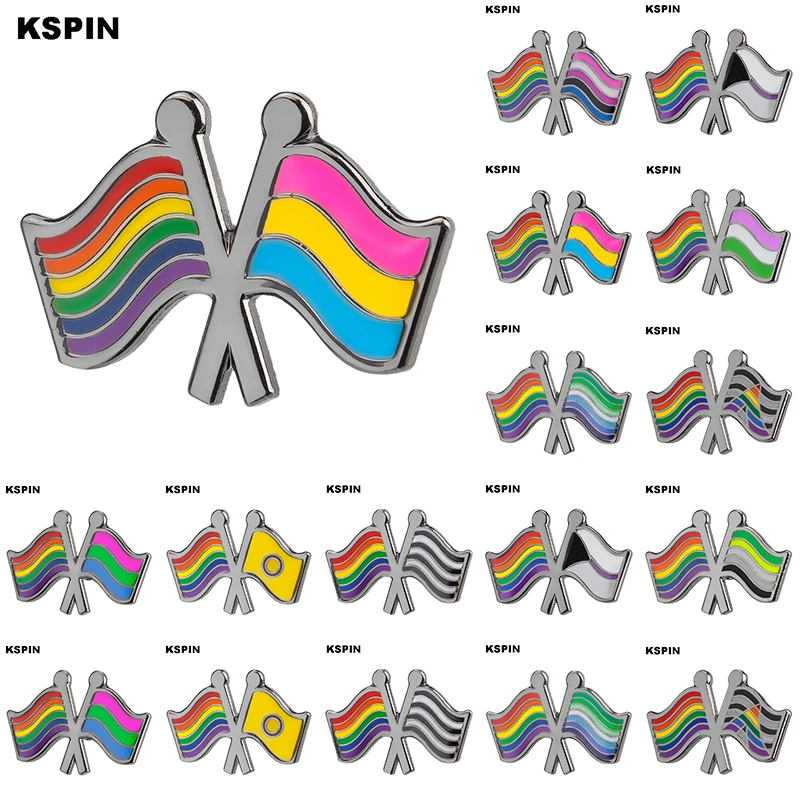 

Rainbow flag Lapel Pin Flag badge Brooch Pins Badges