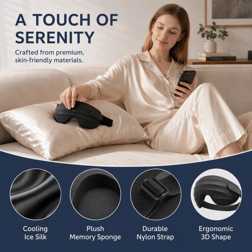 New 3D Stereoscopic Eye Mask Block Out Light Portable Sleep Aid Mask Full Shading Comfortable Travel Eye Mask Sleep
