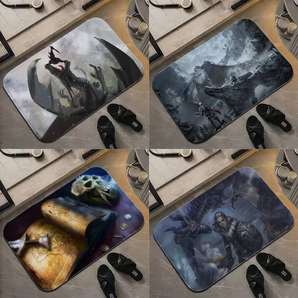 

SKYRIM Floor Mat Printed Large Carpets Room And Bedroom Carpets Bathroom Anti Slip Door MATS Small Carpets
