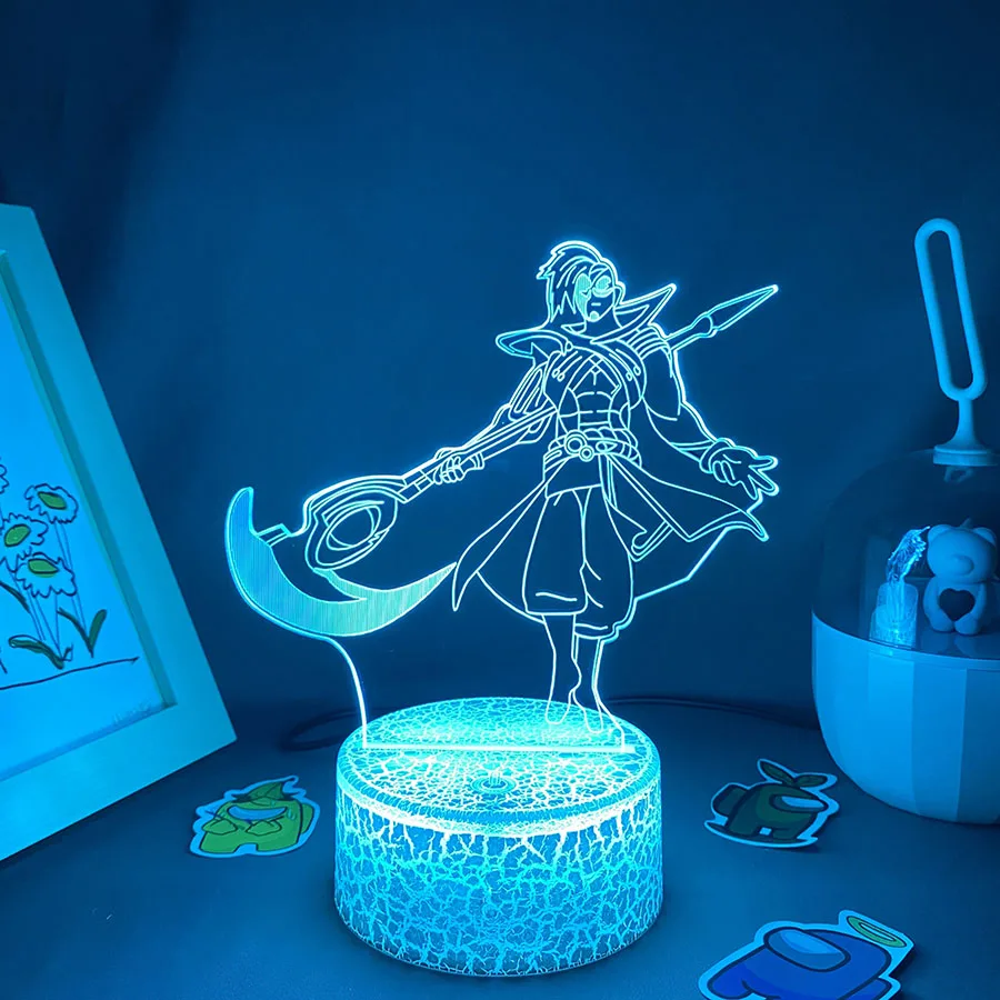 LOL Game League of Legends The Shadow Reaper Rhaast 3D Led Neon Night Light Bedroom Table Decor Game LOL Lava Lamp Gifts For Kid