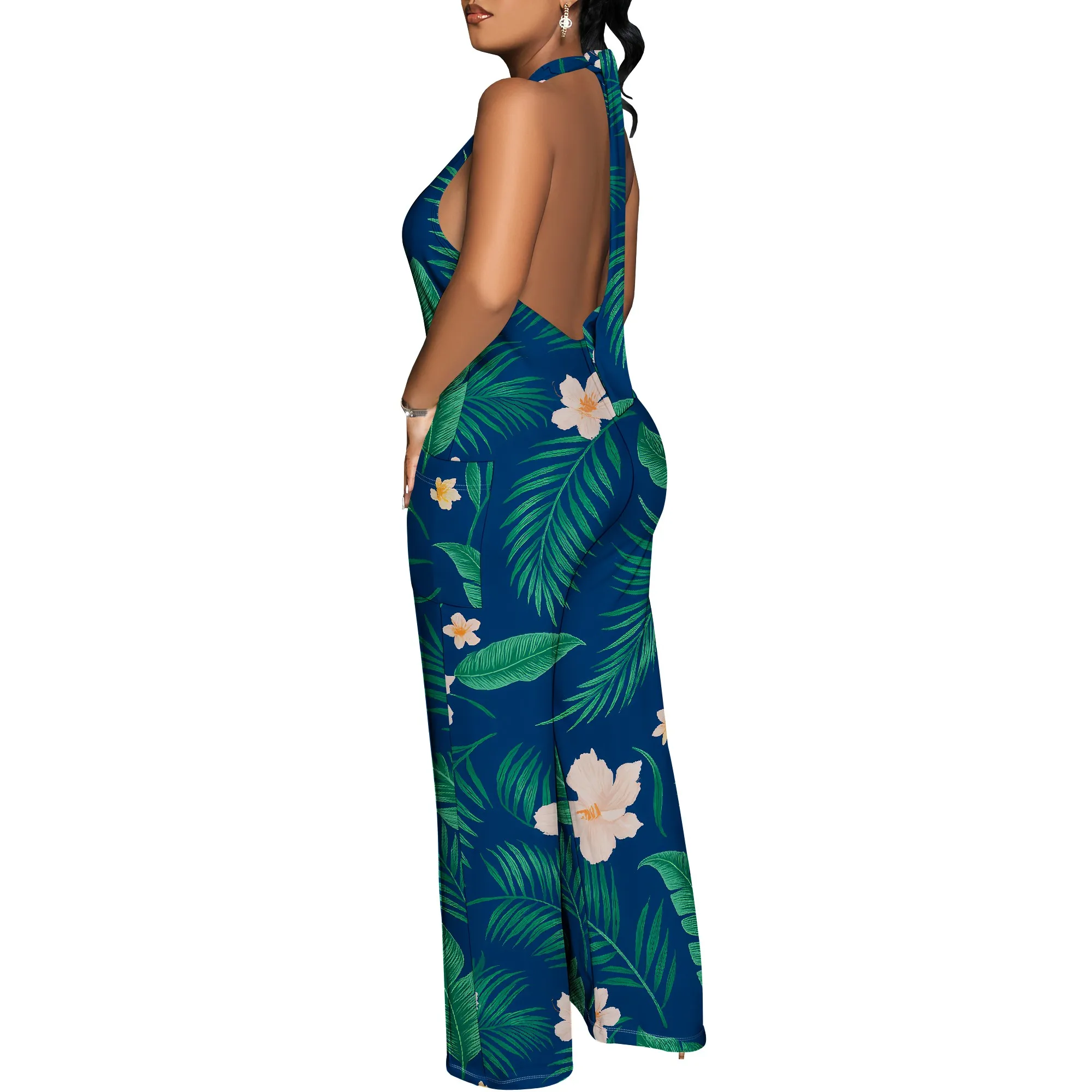 Jumpsuits for Juniors Summer Fall Sleeveless Vneck Modest Wrap Criss Cross Jumpsuits Coats One Piece Women