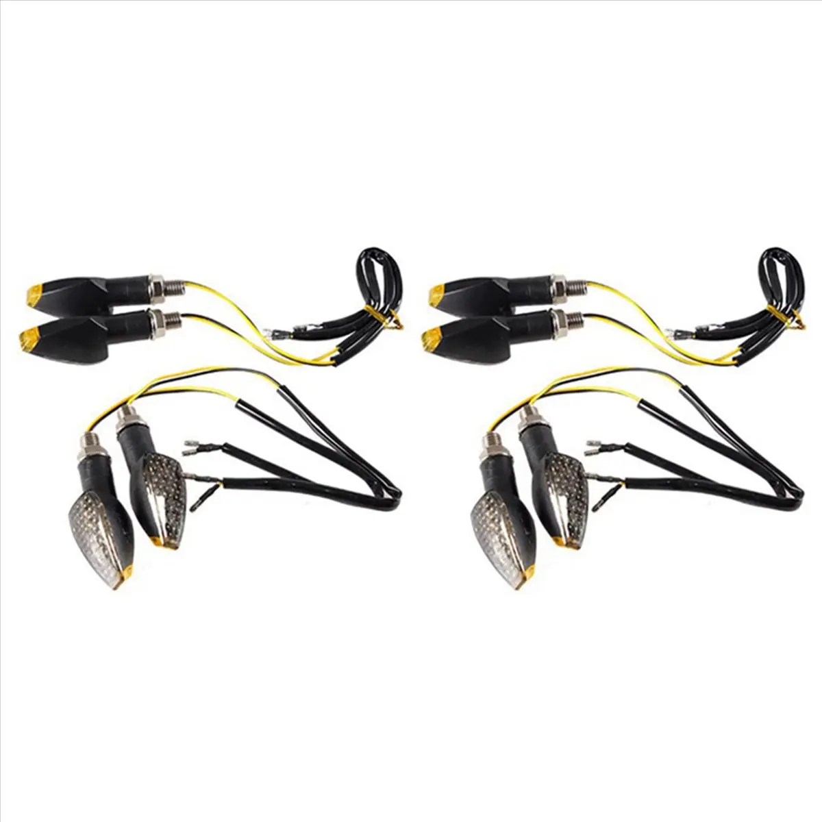 *HOPE 8 Pieces Motorcycle Indicators Flowing Turn Signal Lights 14 LED 12V Motorbike LED Indicator Blinker Amber Lamp