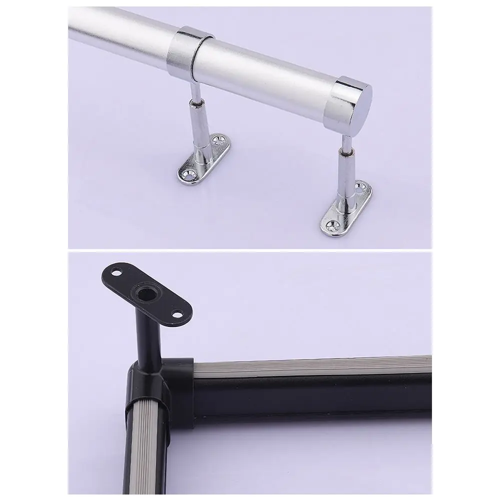 Zinc Alloy Pipe Bracket Inner Dia.16mm Half/All Pass Wardrobe Rail Support Flange Ceiling Fixed Black Silver Gold