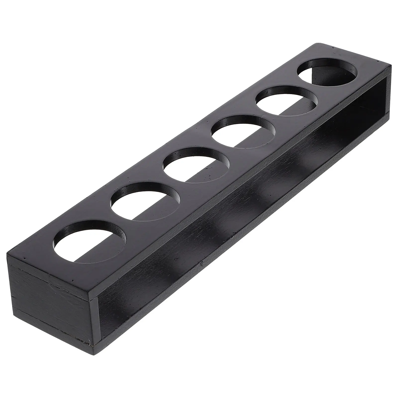 

Whiskey Shot Glasses Holder Black Wooden Rack for Storage Display Drying Home Bar Multifunctional Shot Glass