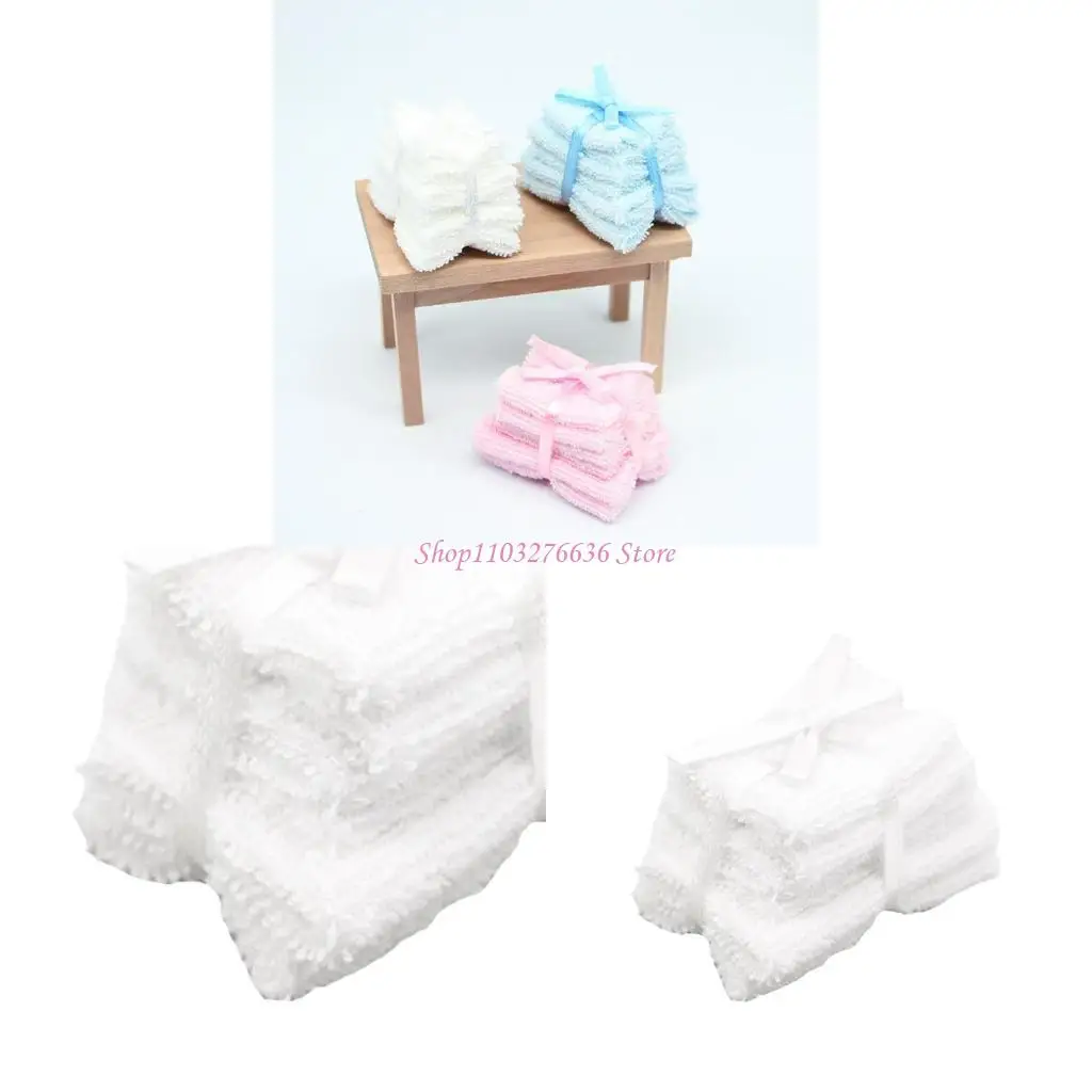 

R6FD Educational Dollhouses Bath Towel Miniature Dollhouses 1:12 Scale