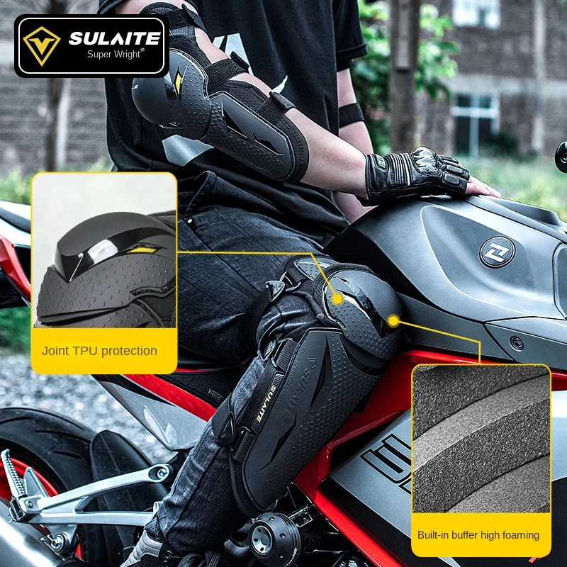 Motorcycle Knee Pad Elbow Protective Combo Knee Protector Equipment Gear Outdoor Sport Motocross Knee Pad Ventilate Four Seasons