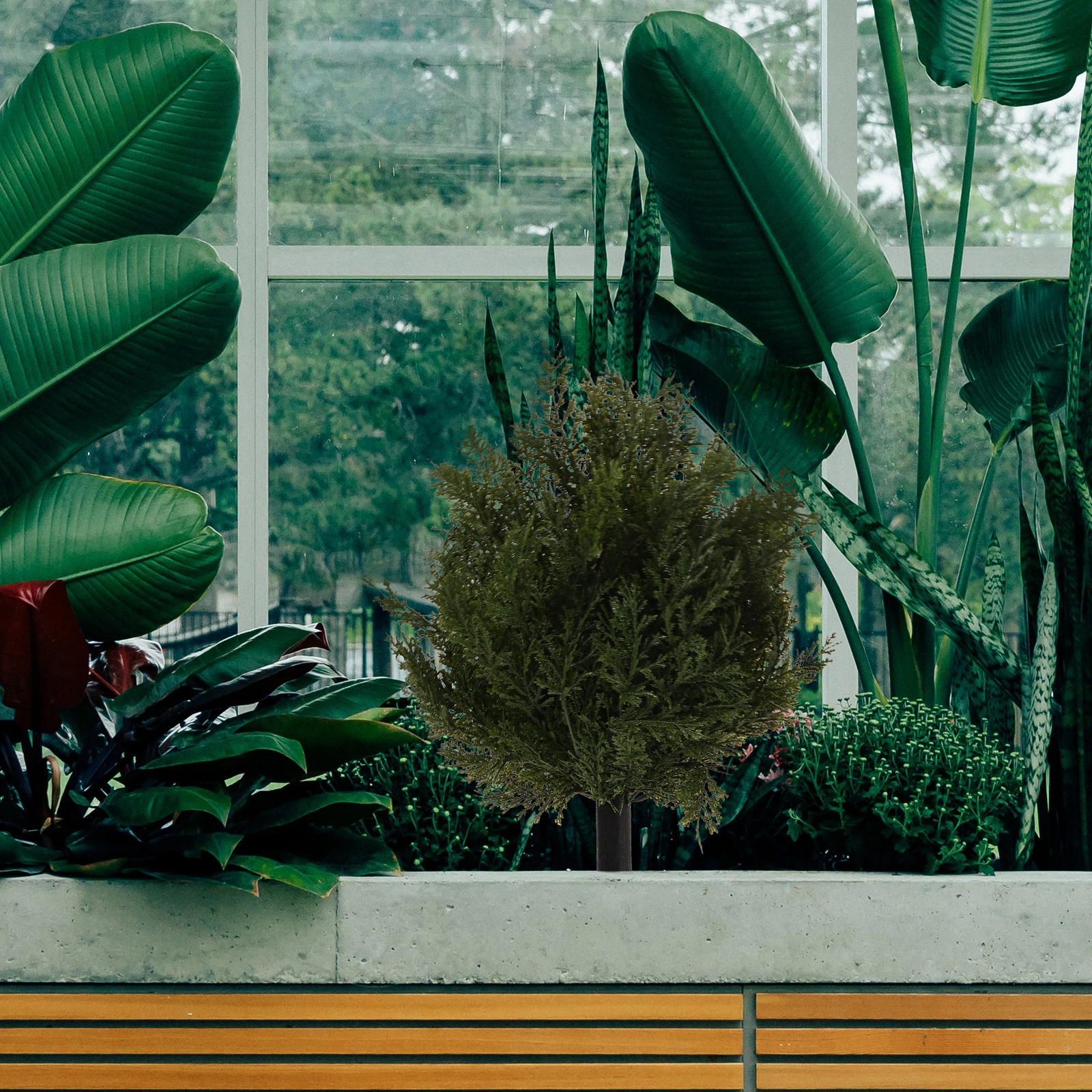 

Decor Simulated Christmas Tree Artificial Cypress Trees Shrubs Outdoor Plants Household Pine Branches Front Porch Bushes Green