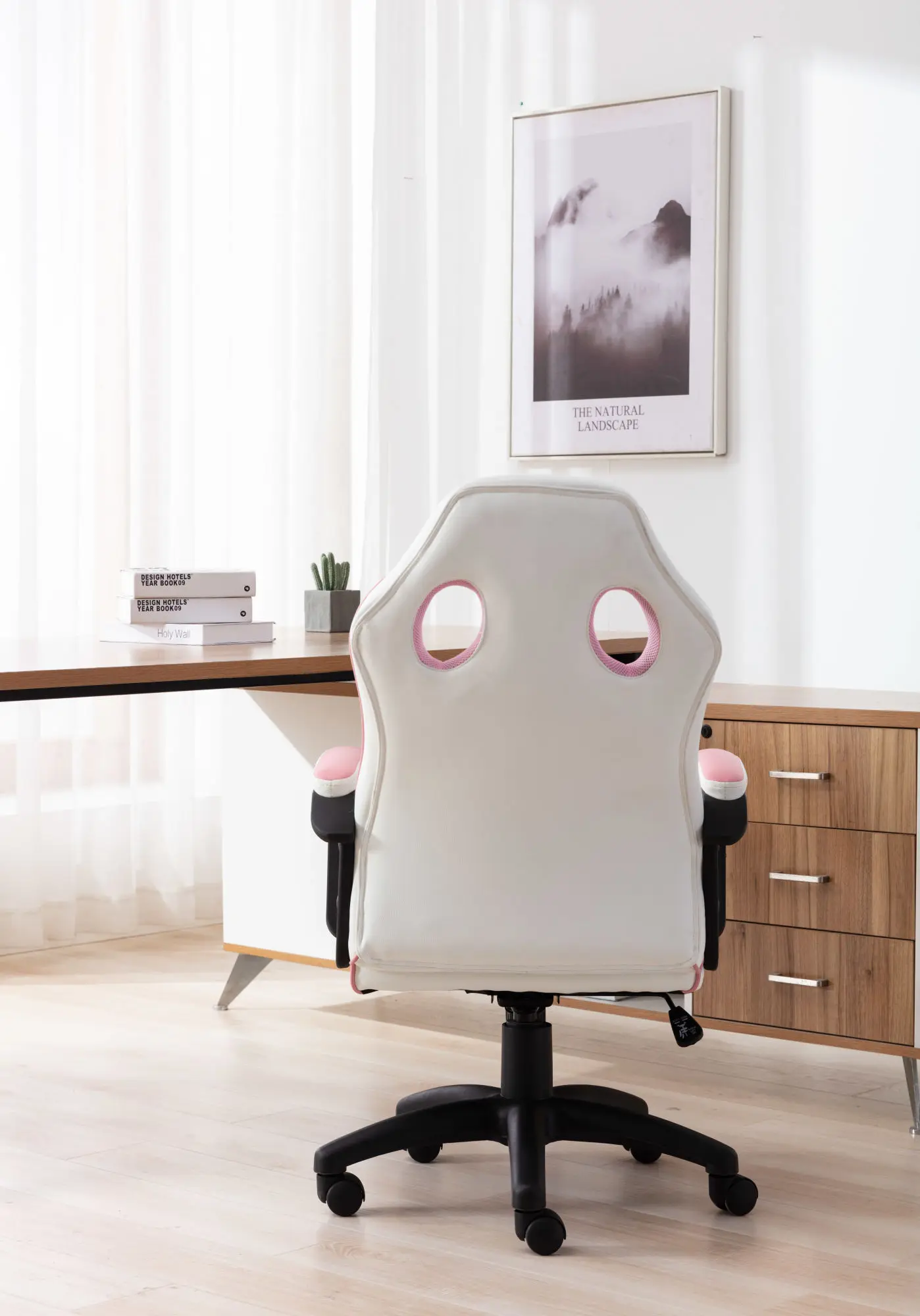 Gaming Chair Racing Style Office Swivel Computer Desk Chair Adjustable Ergonomic Conference Chair[US-W]