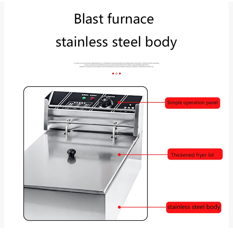 Frytkownica elektryczna komercyjna z dwoma zbiornikami 12L 3000w ze stali nierdzewnej frytkownica do smażony kurczak frytek