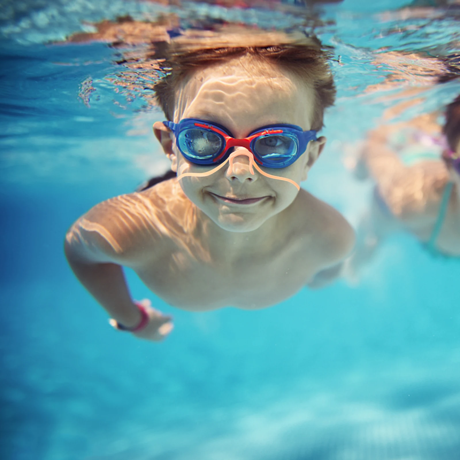 

Waterproof Rubber Nose Clip Swimming Ear Plugs Child Goggles Latex Straps Durable Soft Anti Leak No Water Up Nose Swim Lessons