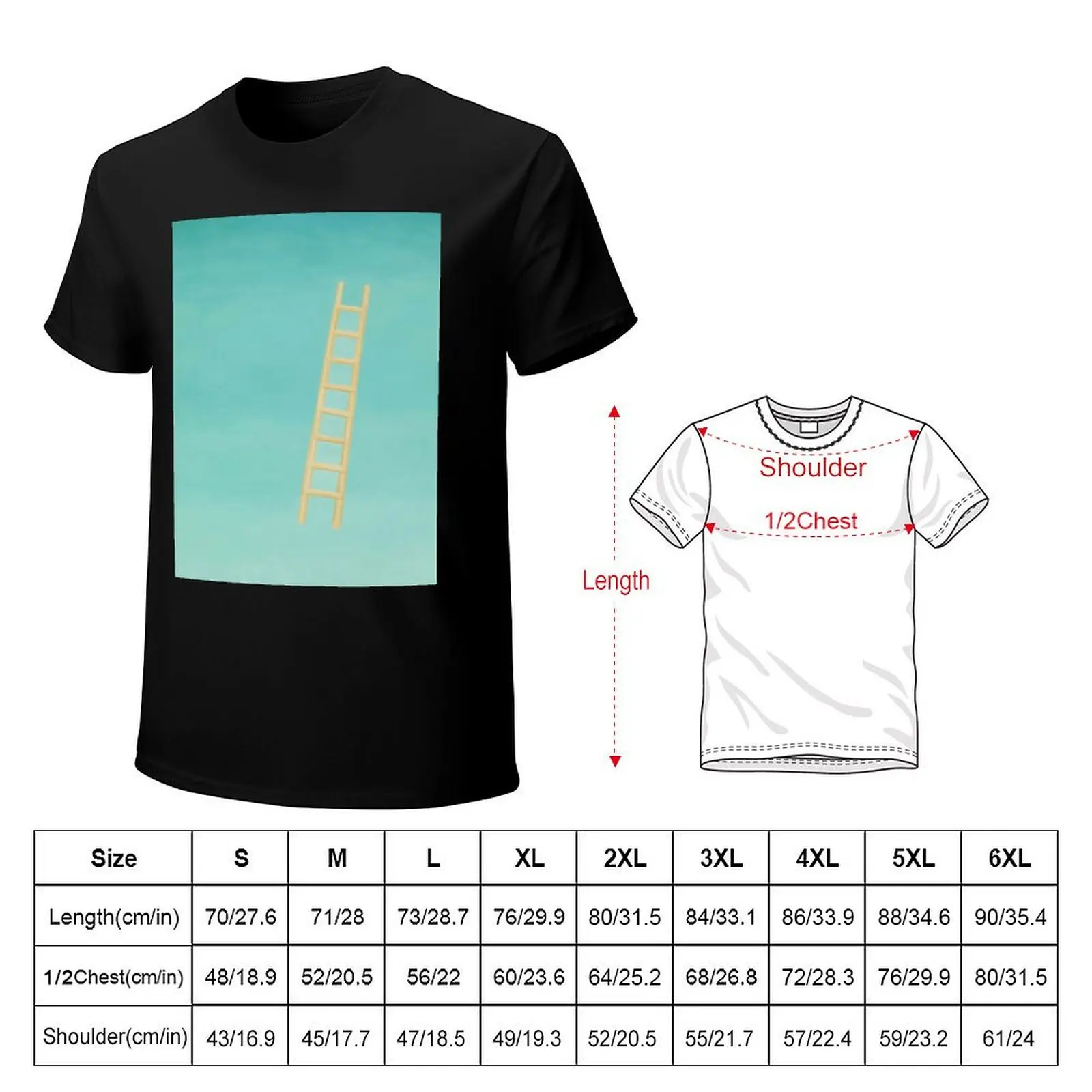 Georgia Okeeffe 1958 Ladder to the Moon T-Shirt Basic Short Sleeve Cotton Blend T-Shirt