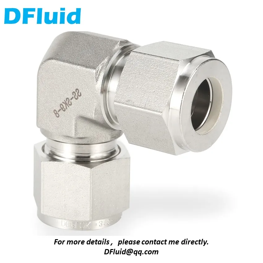 316 Stainless Steel Elbow Union Double Ferrule Compression Connector 1/8 1/4 3/8 1/2 6 8 12 mm Pipe Fitting Gas replace Swagelok