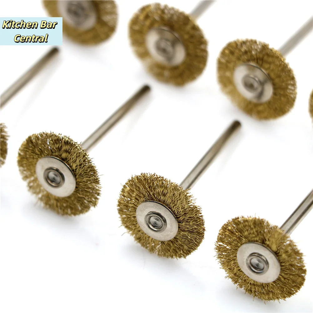 

【10PCS 22MM Brass Wire Wheel Brushes Polishing Tool For Die Grinder Power Rotary】