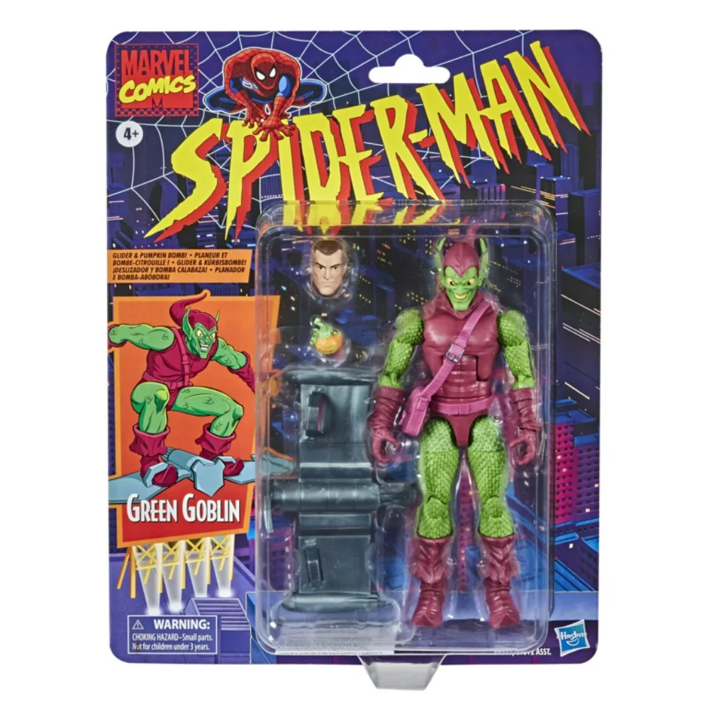

[In Stock] Original Hasbro Marvel Legends Spider-Man Green Goblin Retro 6-inch Collection Figure for Fans Birthday Gift E9321